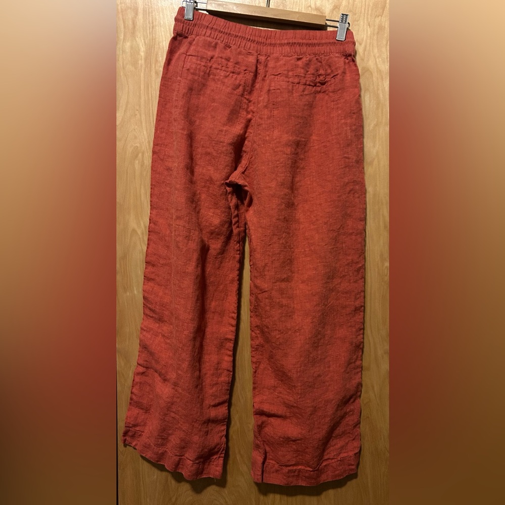 Athleta retreat high rise wide leg linen pant - Picture 2 of 4